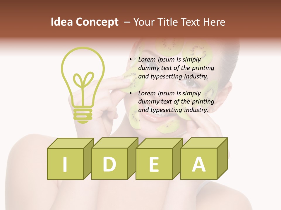 Female Wellness Smile PowerPoint Template