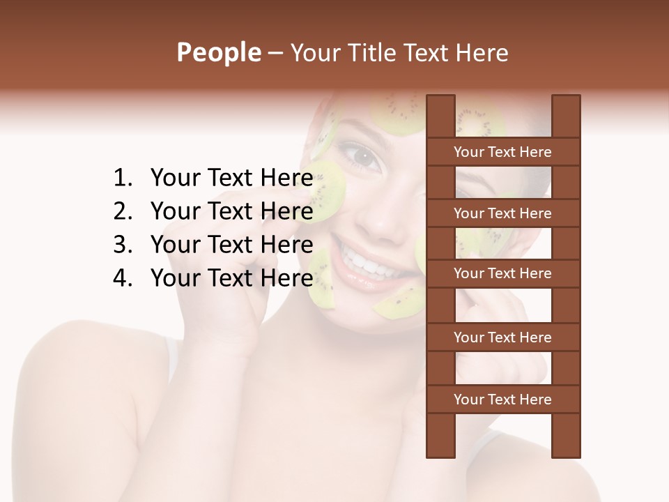 Female Wellness Smile PowerPoint Template