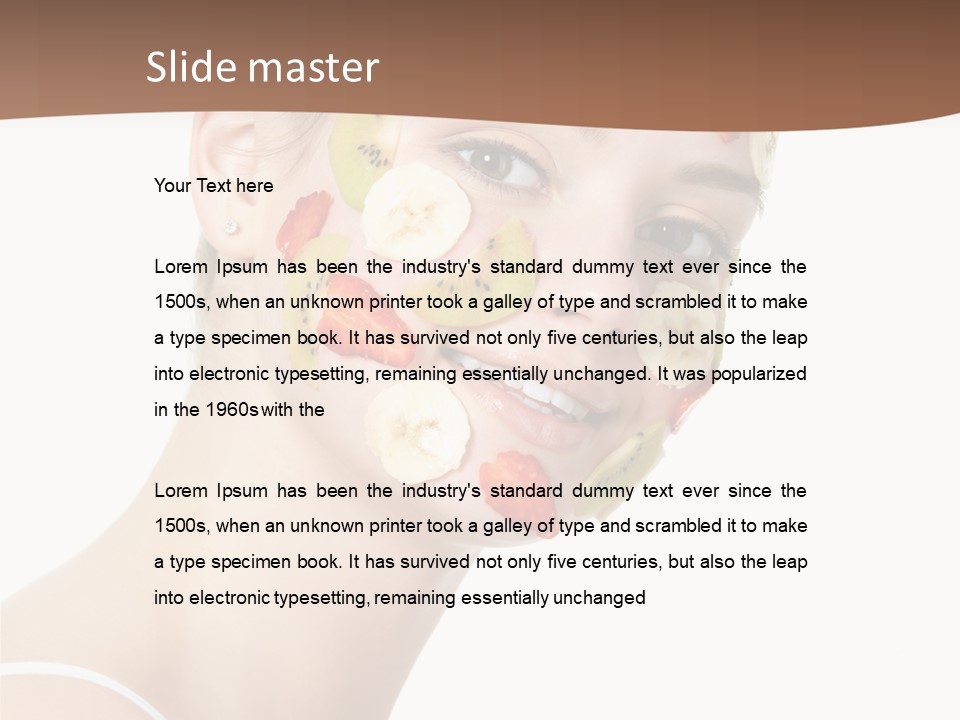 Girl Mask Cheerful PowerPoint Template