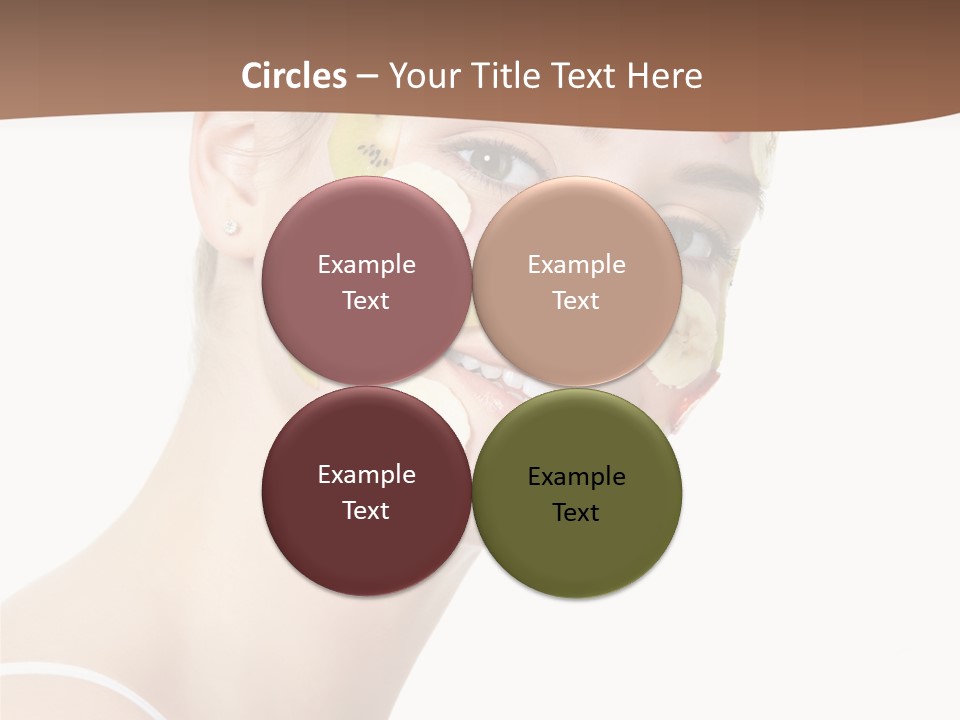 Girl Mask Cheerful PowerPoint Template