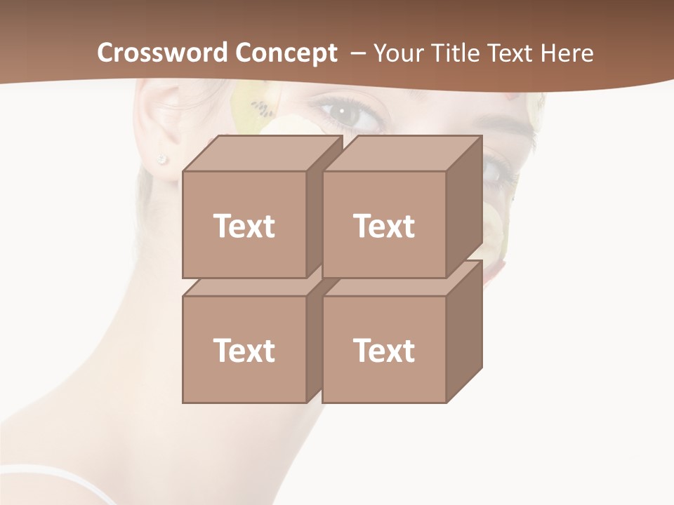 Girl Mask Cheerful PowerPoint Template