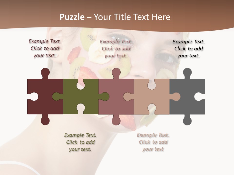 Girl Mask Cheerful PowerPoint Template