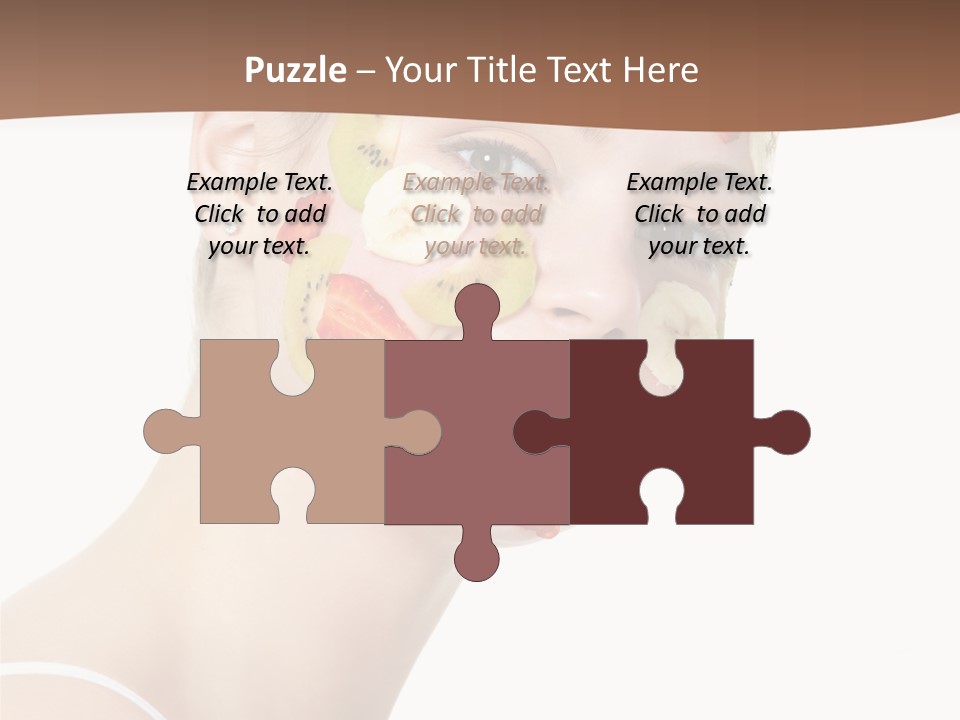 Girl Mask Cheerful PowerPoint Template