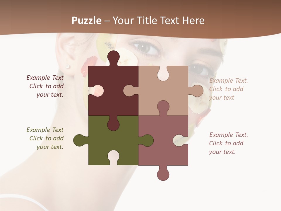 Girl Mask Cheerful PowerPoint Template