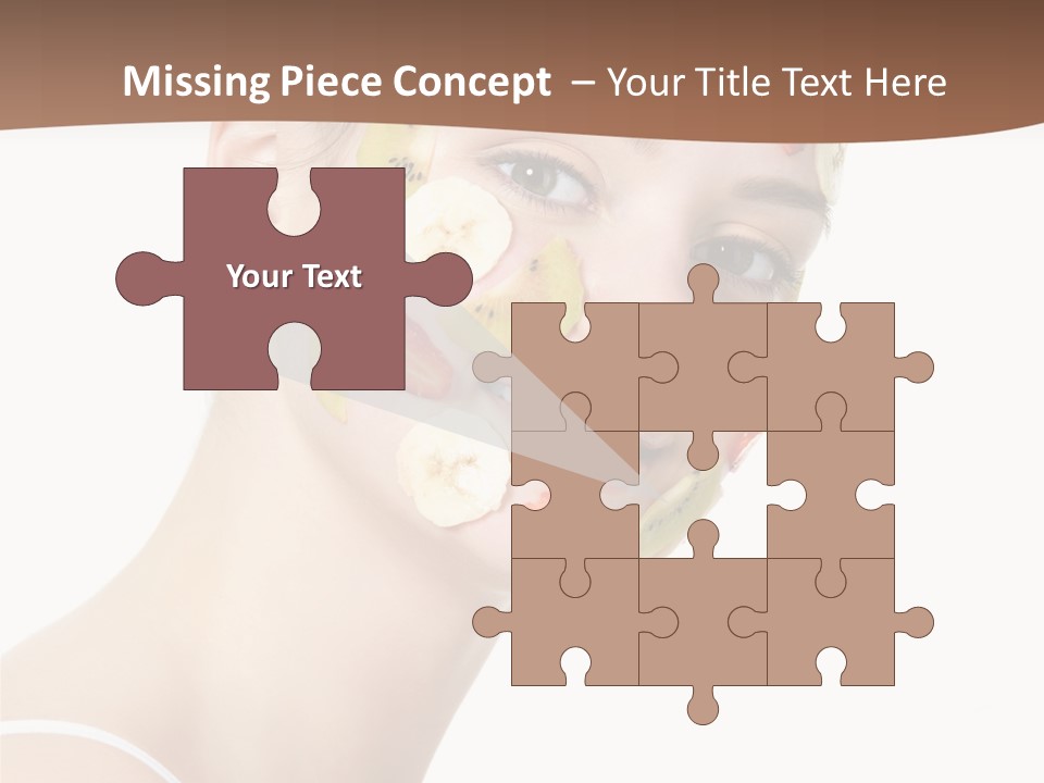 Girl Mask Cheerful PowerPoint Template