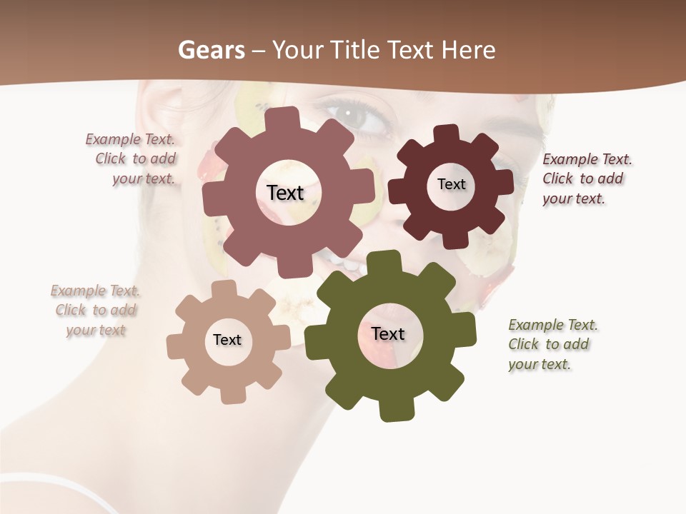 Girl Mask Cheerful PowerPoint Template