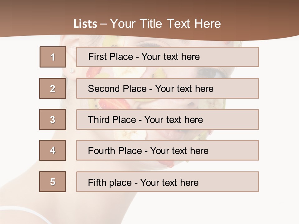 Girl Mask Cheerful PowerPoint Template