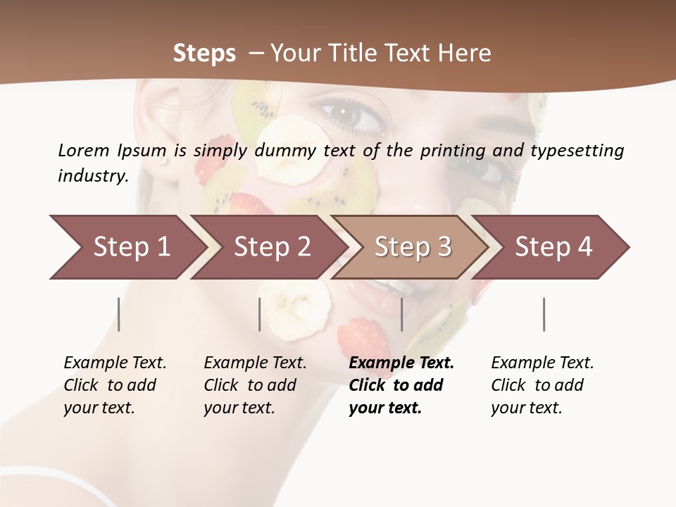 Girl Mask Cheerful PowerPoint Template