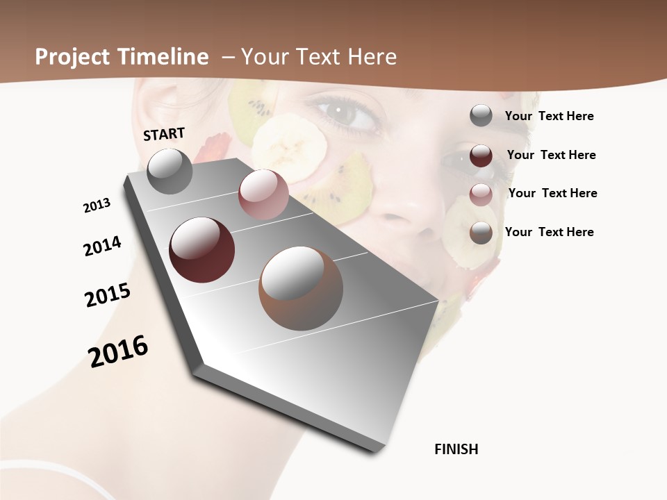 Girl Mask Cheerful PowerPoint Template