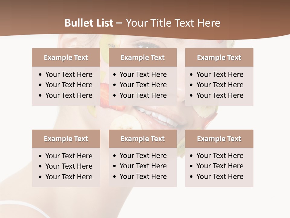 Girl Mask Cheerful PowerPoint Template