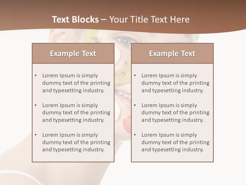 Girl Mask Cheerful PowerPoint Template