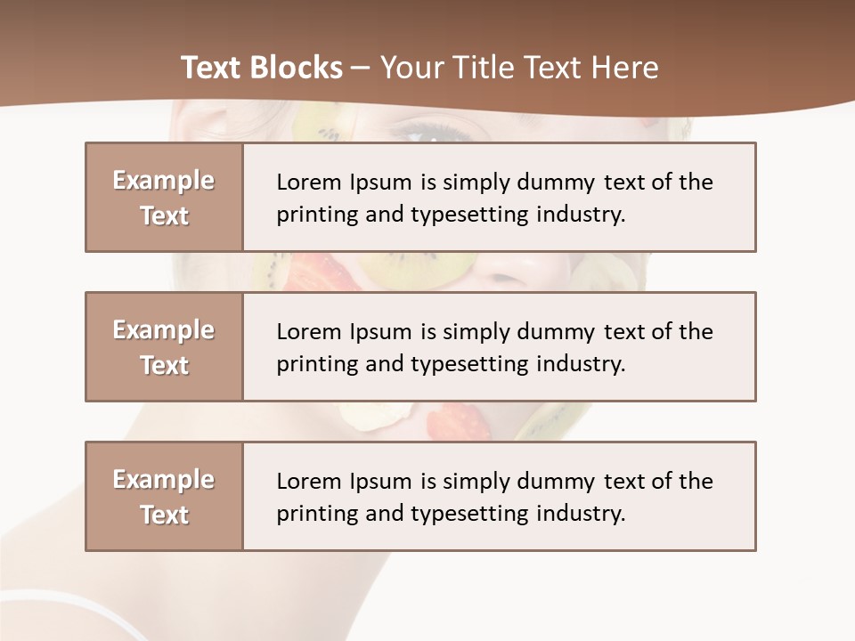 Girl Mask Cheerful PowerPoint Template