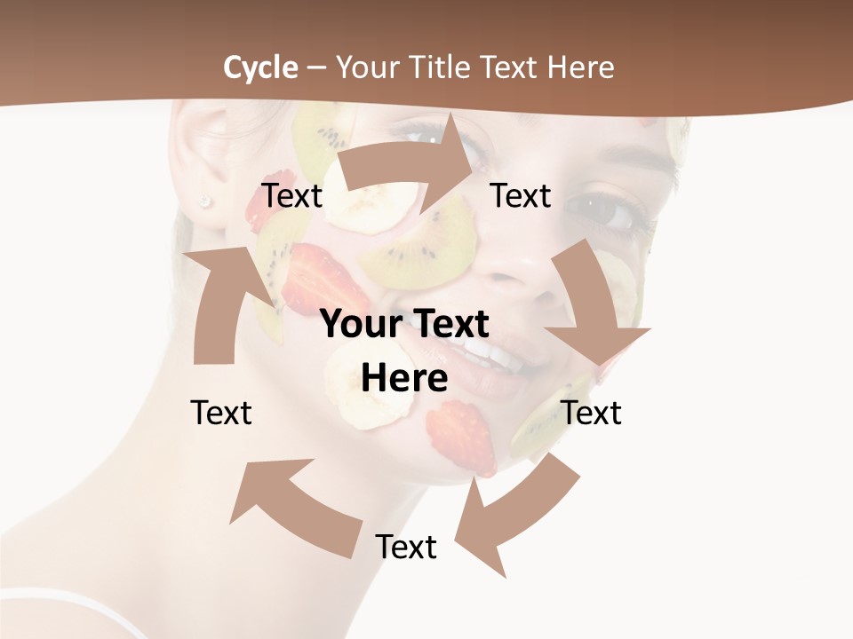 Girl Mask Cheerful PowerPoint Template