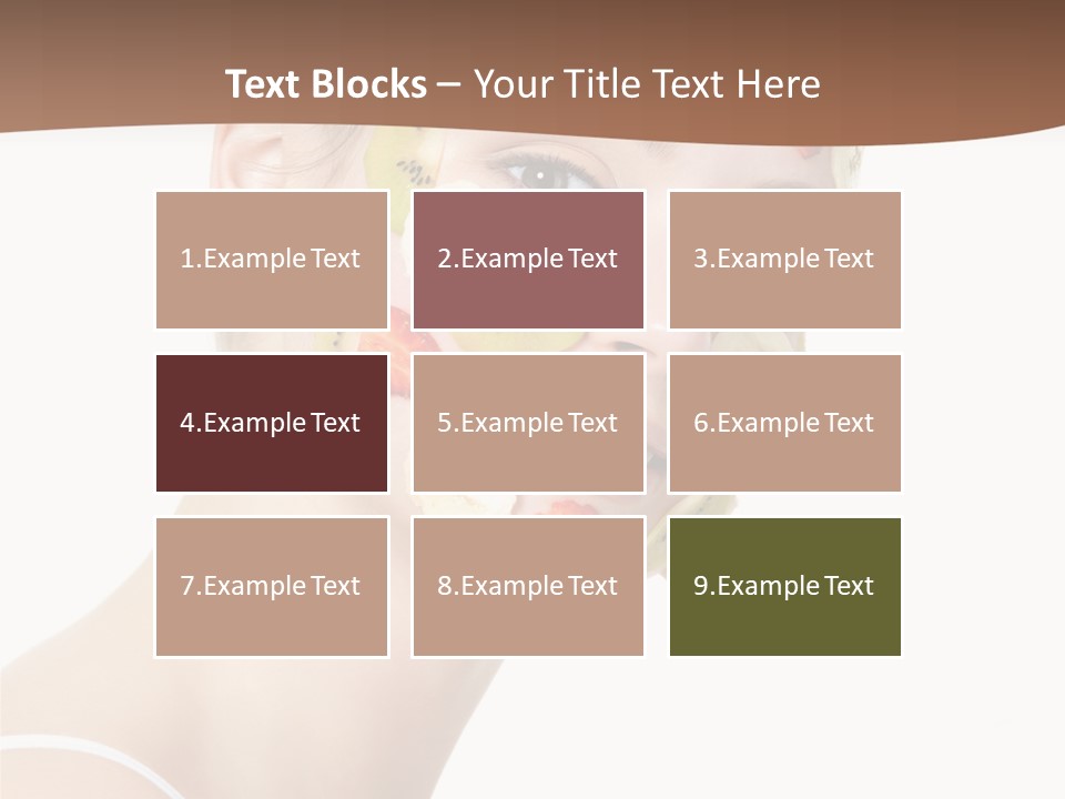 Girl Mask Cheerful PowerPoint Template