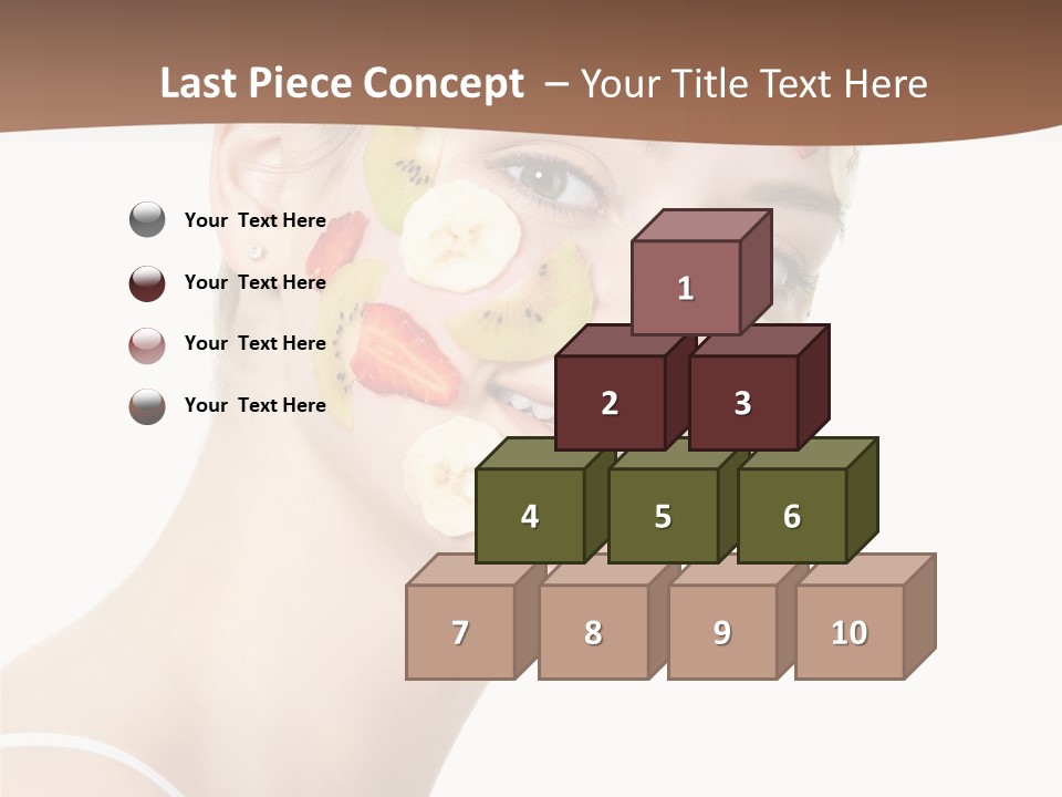 Girl Mask Cheerful PowerPoint Template