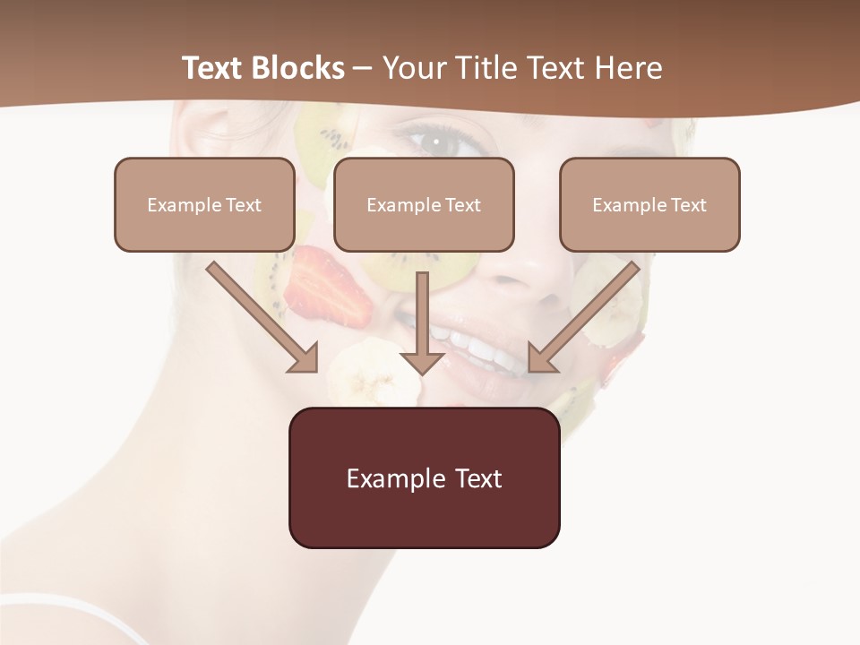 Girl Mask Cheerful PowerPoint Template