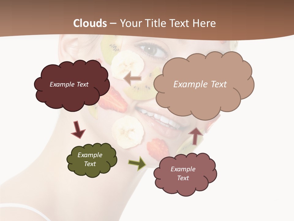 Girl Mask Cheerful PowerPoint Template