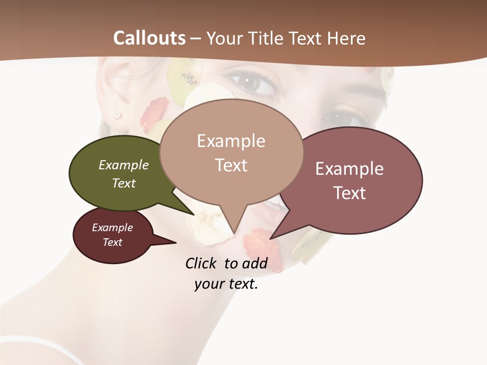 Girl Mask Cheerful PowerPoint Template