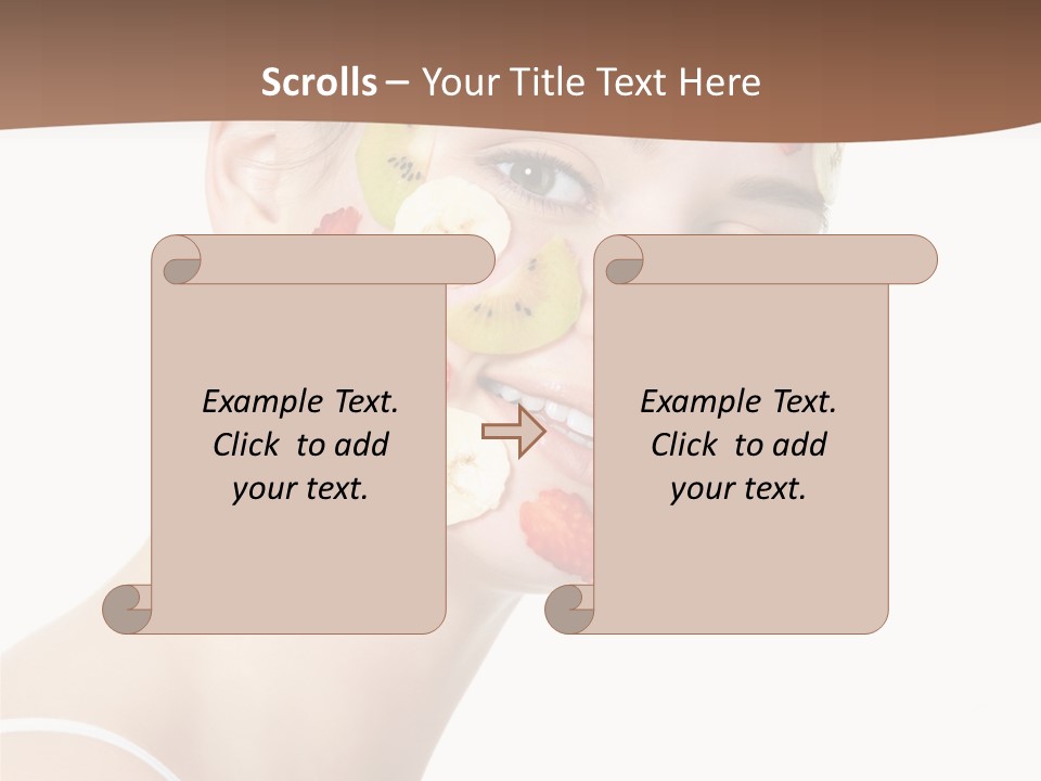 Girl Mask Cheerful PowerPoint Template