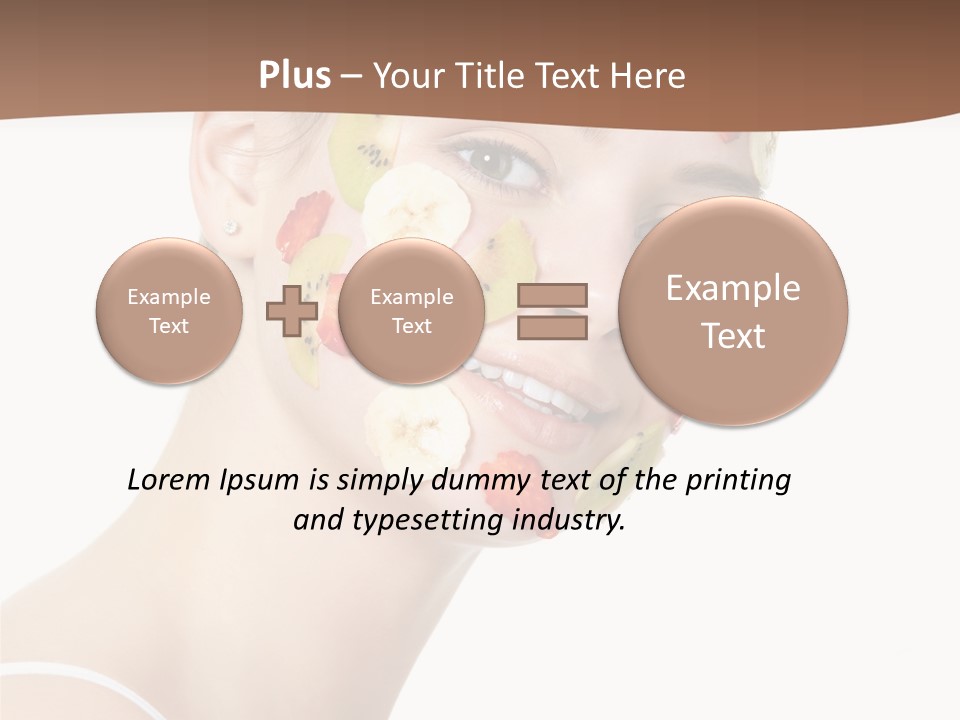 Girl Mask Cheerful PowerPoint Template