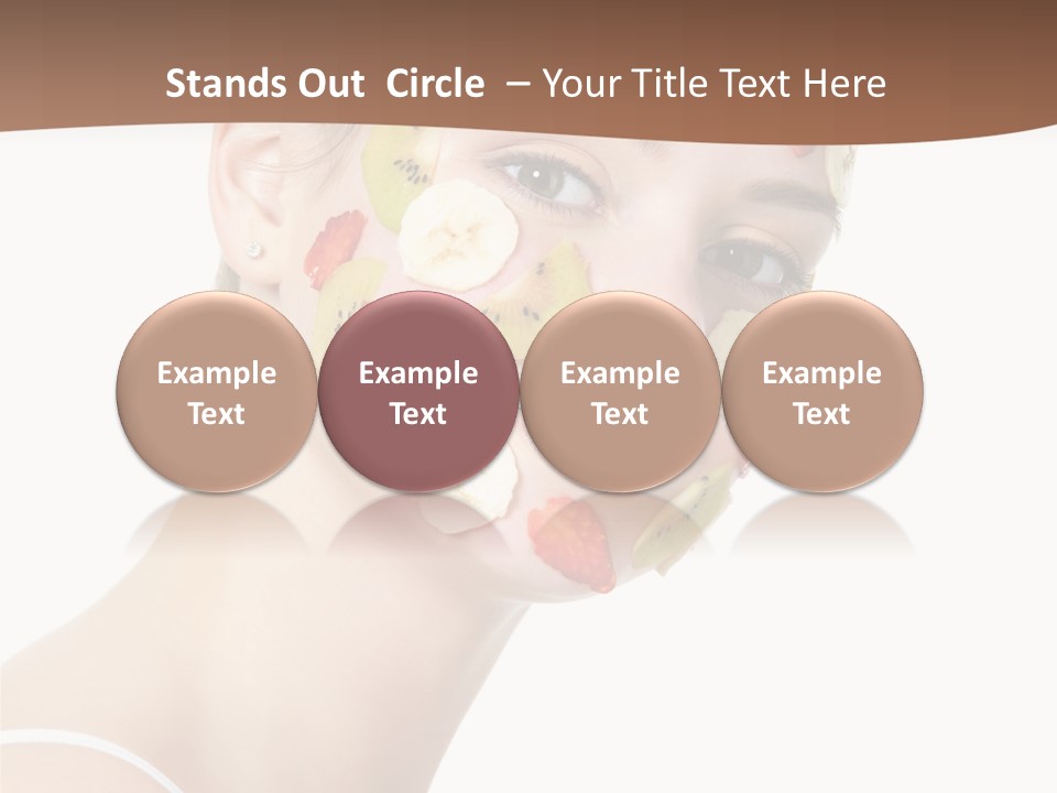 Girl Mask Cheerful PowerPoint Template