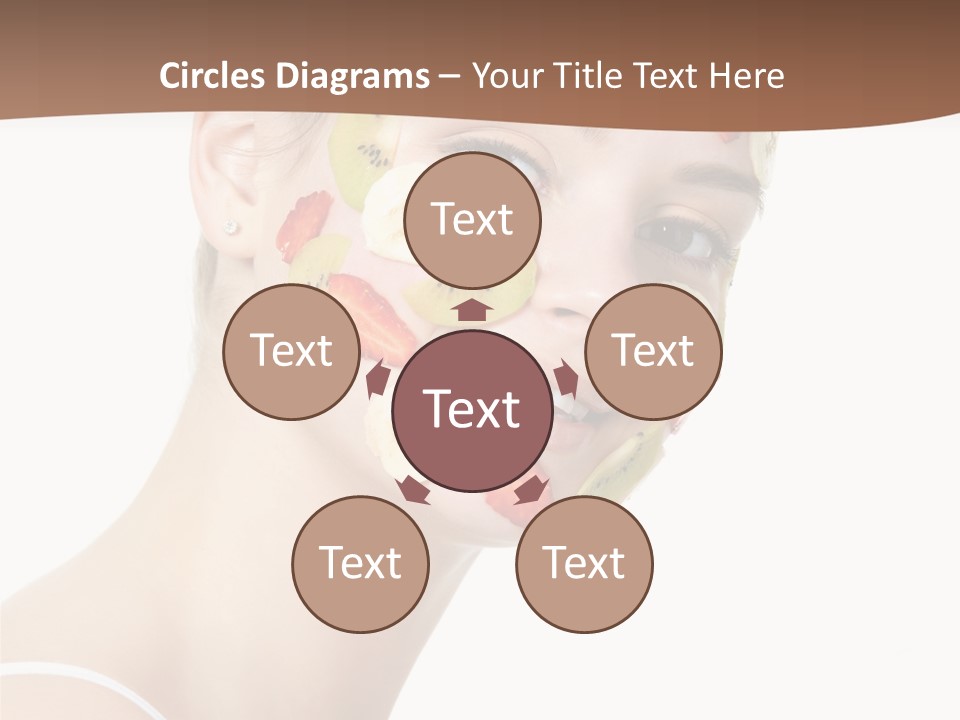 Girl Mask Cheerful PowerPoint Template