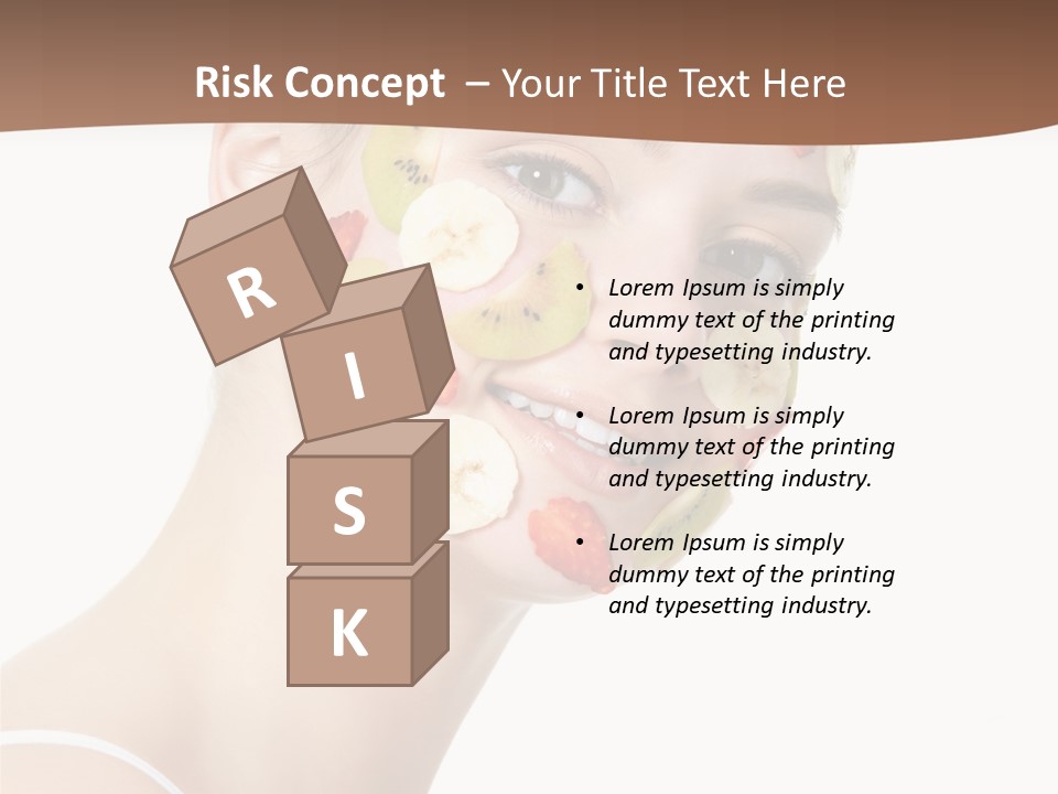 Girl Mask Cheerful PowerPoint Template