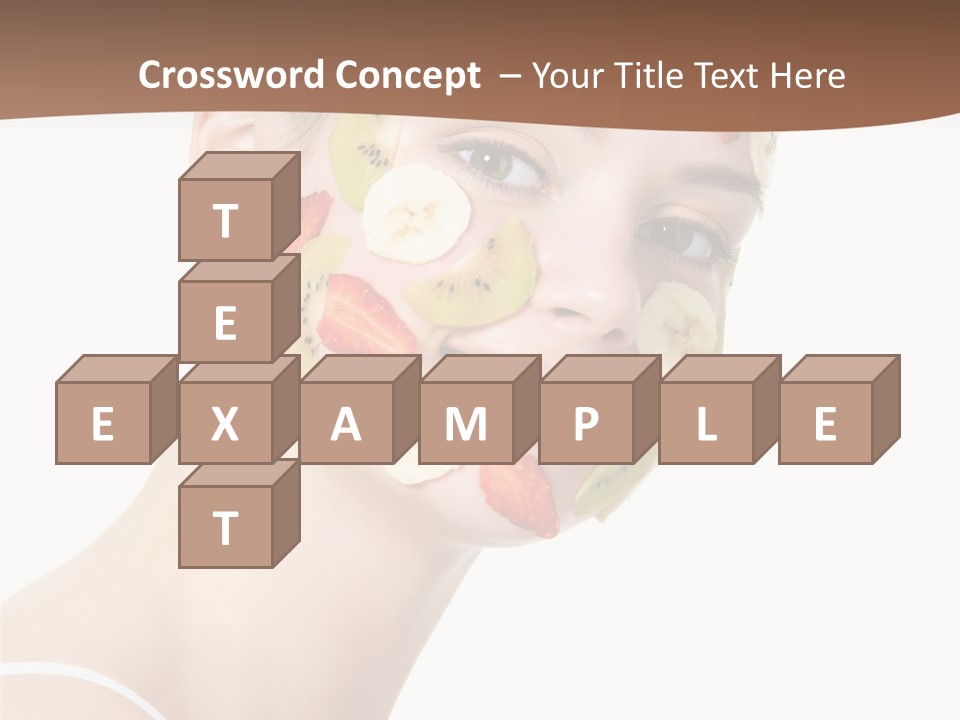 Girl Mask Cheerful PowerPoint Template