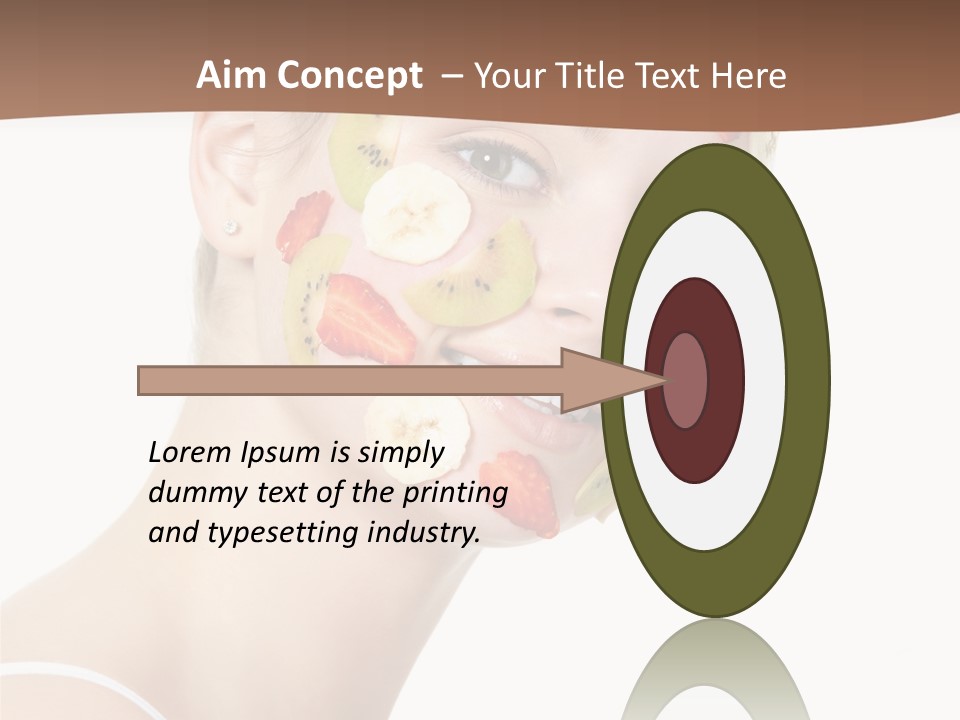 Girl Mask Cheerful PowerPoint Template