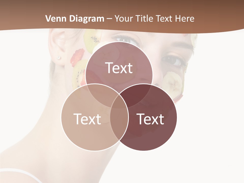 Girl Mask Cheerful PowerPoint Template