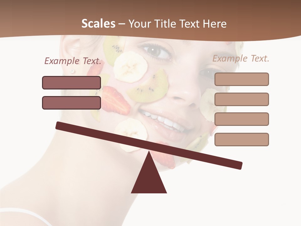 Girl Mask Cheerful PowerPoint Template