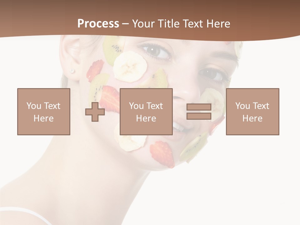 Girl Mask Cheerful PowerPoint Template