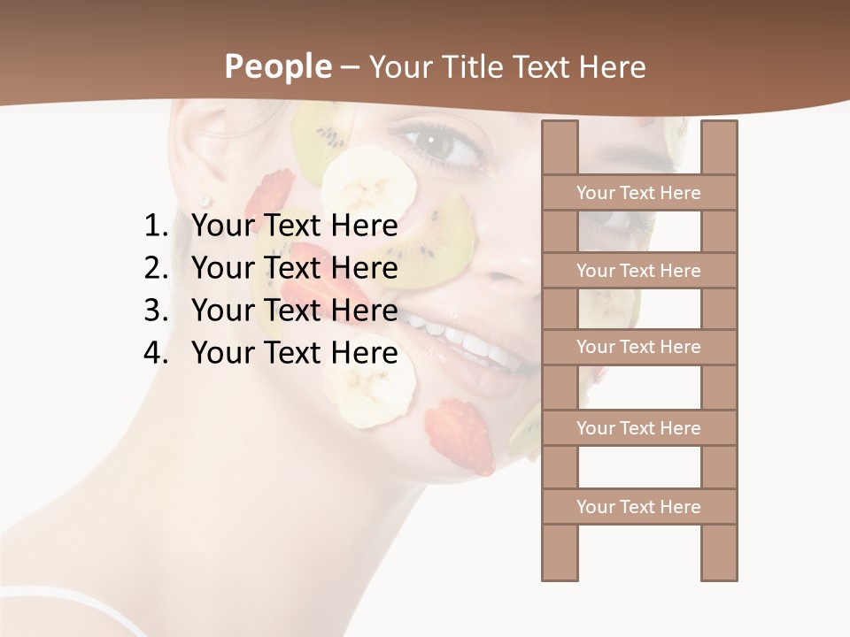 Girl Mask Cheerful PowerPoint Template