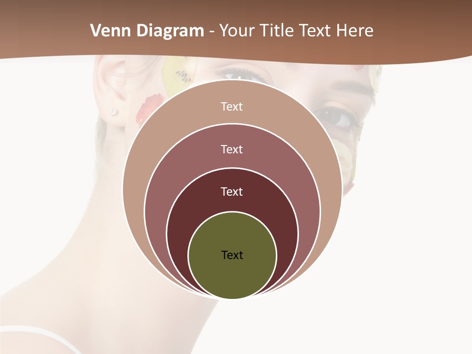 Girl Mask Cheerful PowerPoint Template