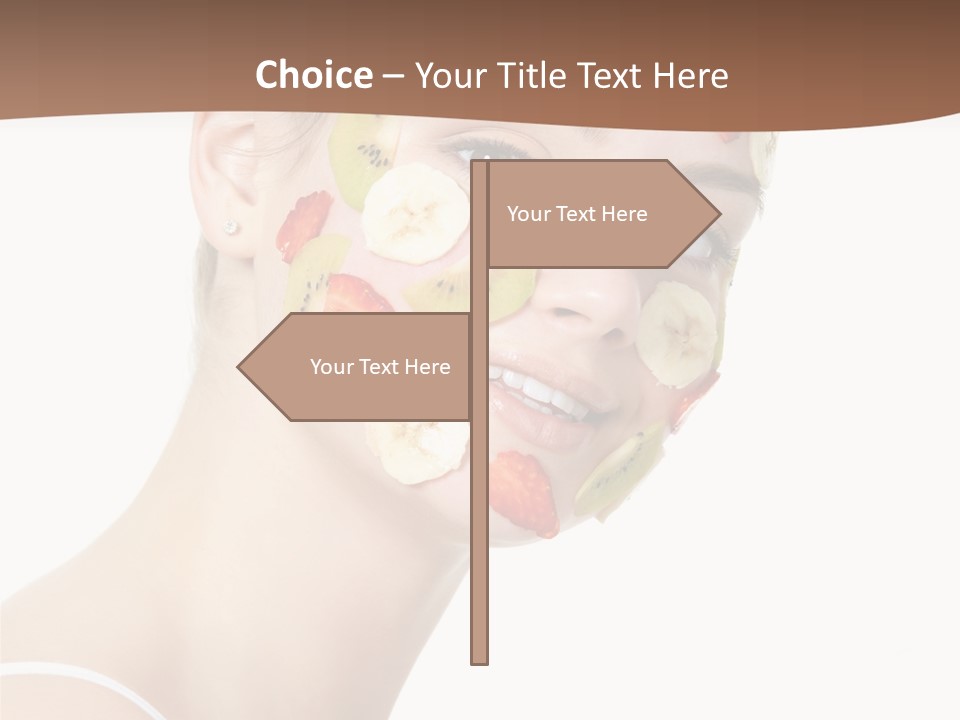 Girl Mask Cheerful PowerPoint Template