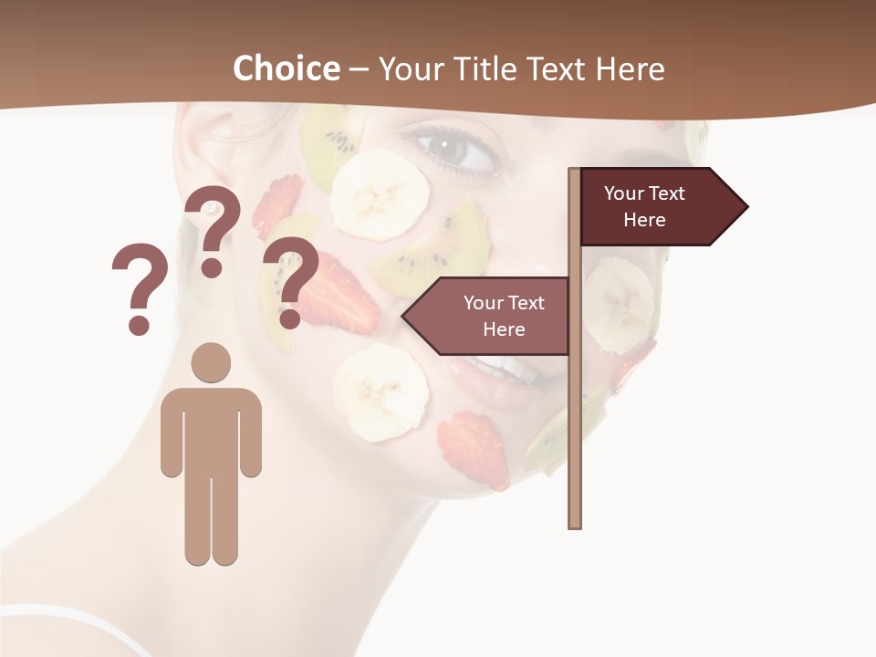 Girl Mask Cheerful PowerPoint Template