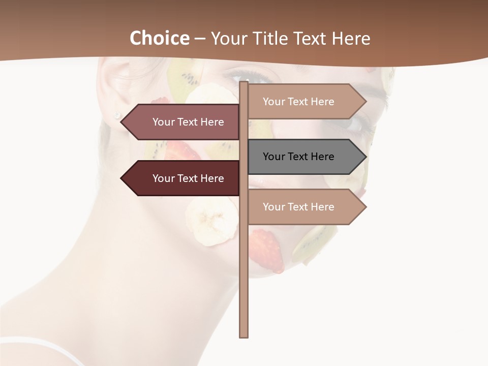 Girl Mask Cheerful PowerPoint Template