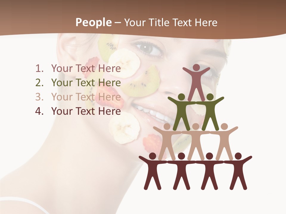 Girl Mask Cheerful PowerPoint Template