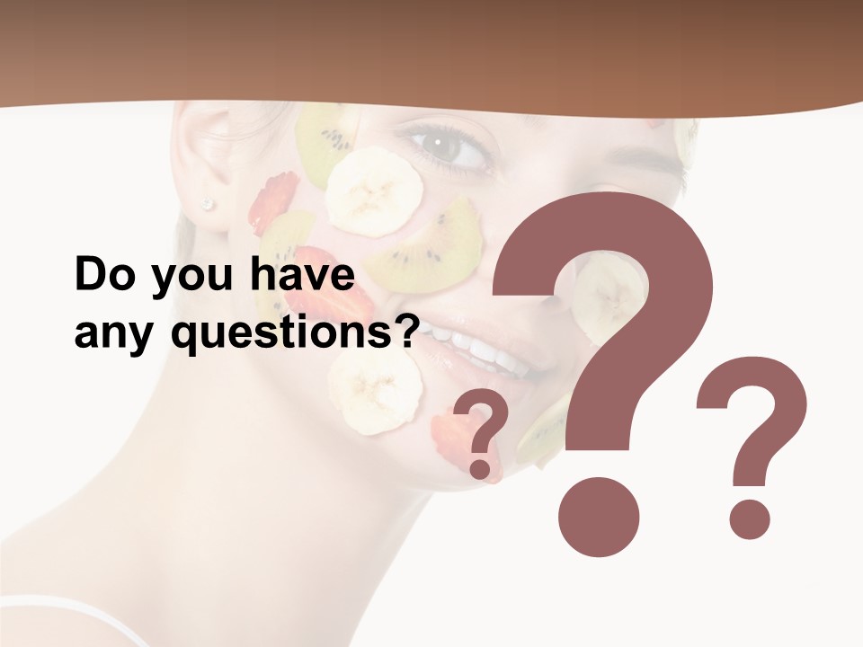 Girl Mask Cheerful PowerPoint Template