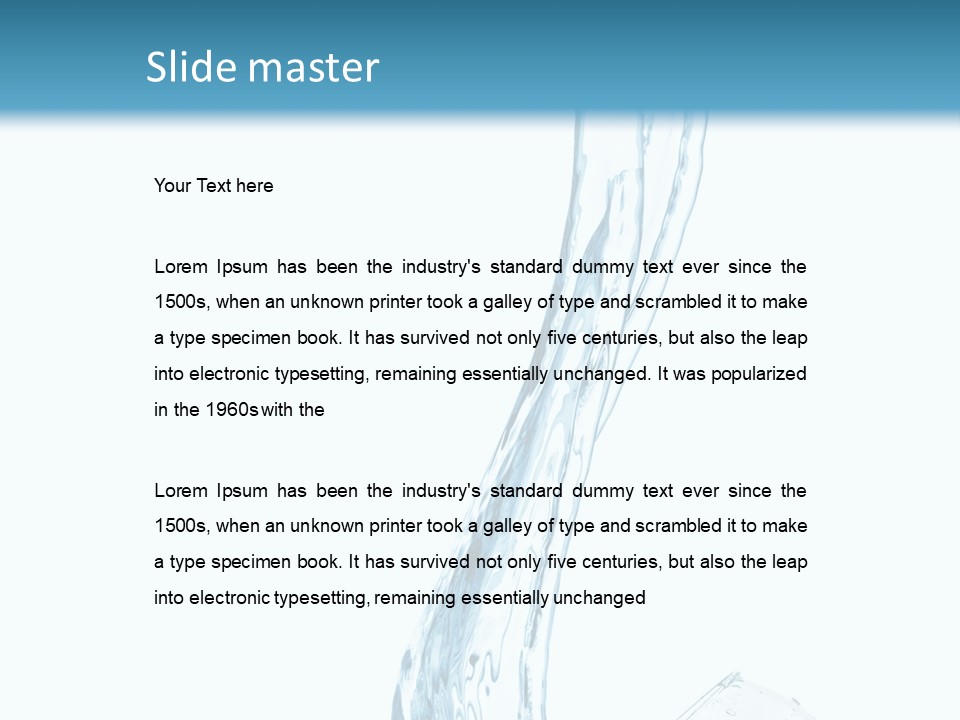 White Rippled Falling PowerPoint Template