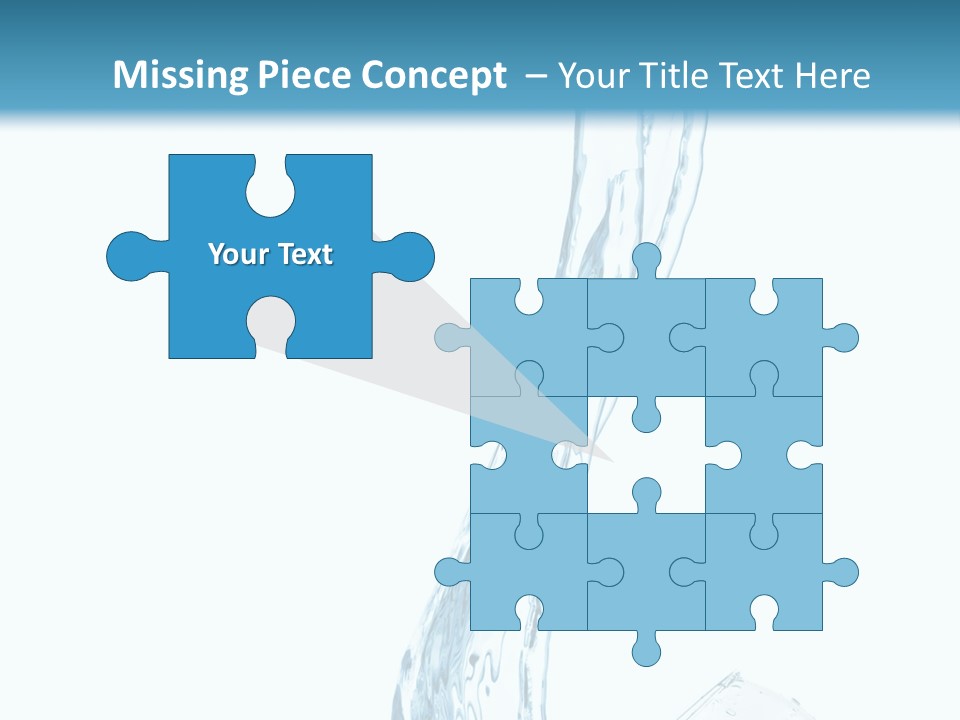 White Rippled Falling PowerPoint Template