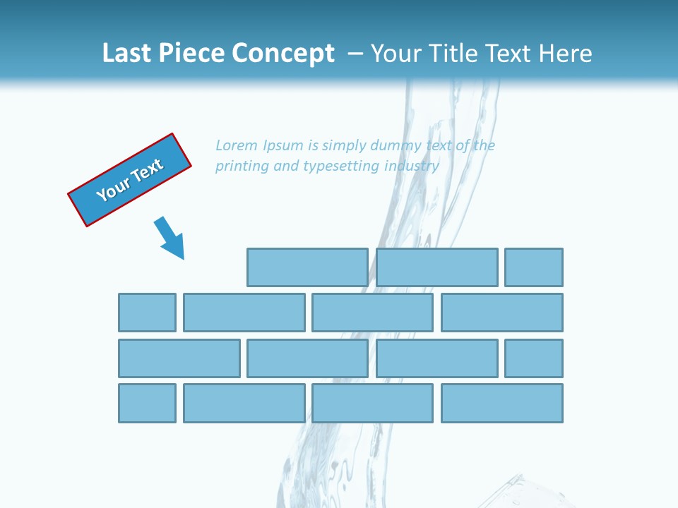 White Rippled Falling PowerPoint Template