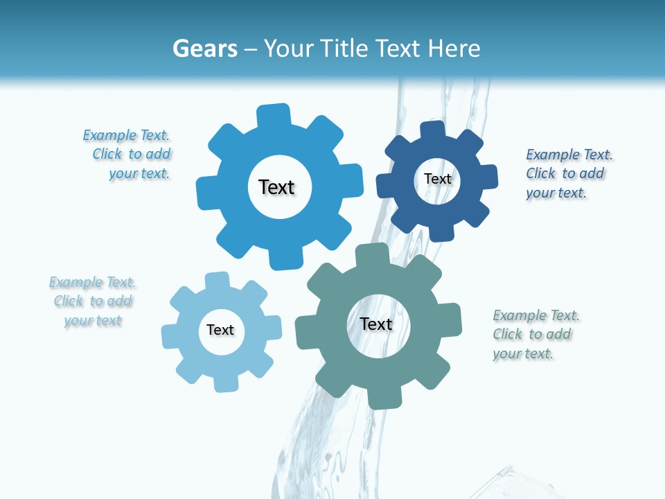 White Rippled Falling PowerPoint Template