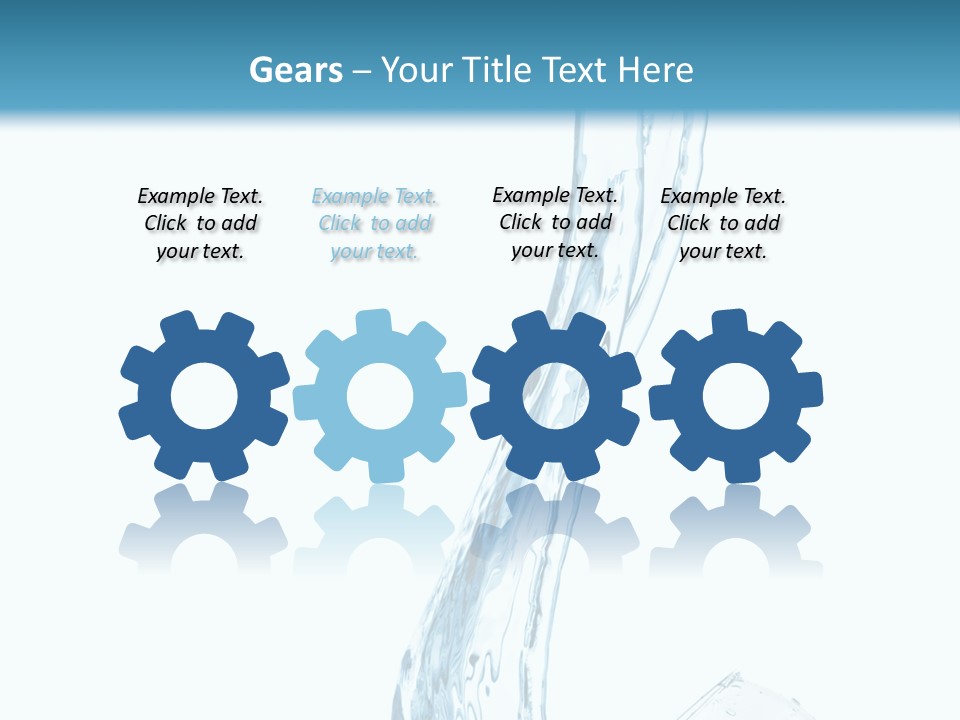 White Rippled Falling PowerPoint Template