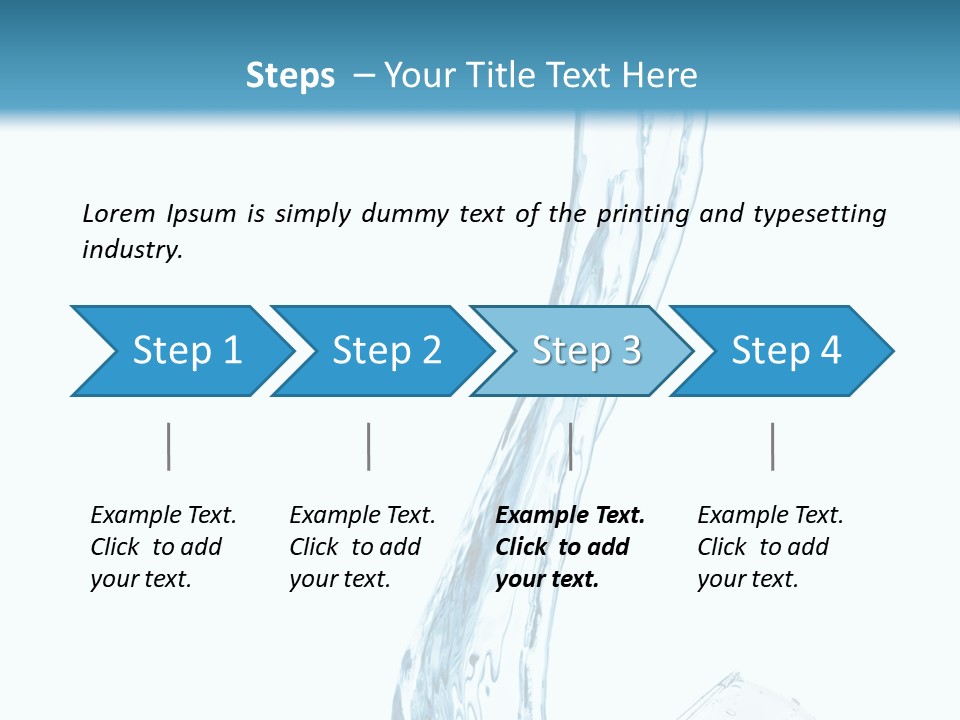 White Rippled Falling PowerPoint Template