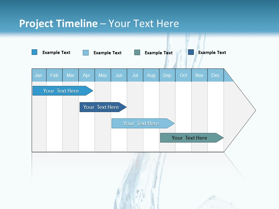 White Rippled Falling PowerPoint Template