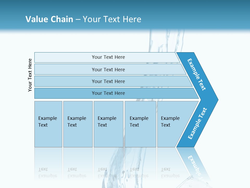 White Rippled Falling PowerPoint Template