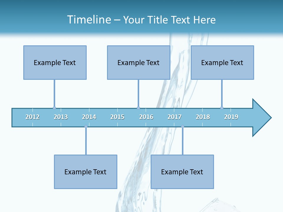 White Rippled Falling PowerPoint Template