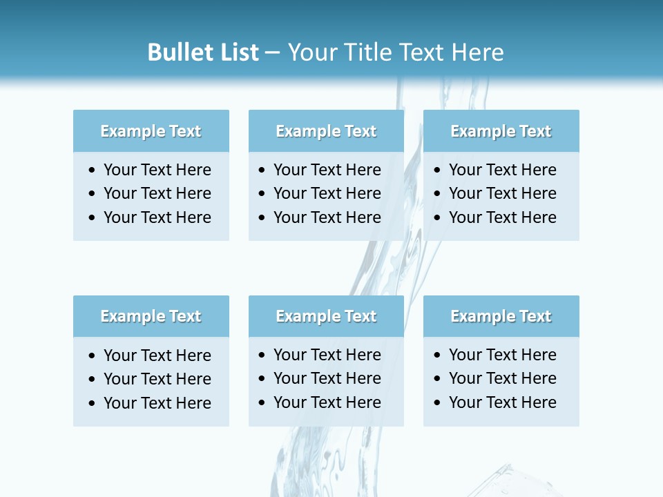 White Rippled Falling PowerPoint Template