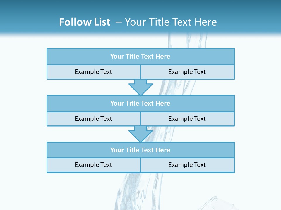 White Rippled Falling PowerPoint Template
